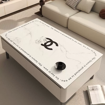Yusenyi american light-proof padded tablecloth waterproof luxury oil wash-free dining table table top living room coffee table protection huayinshanyu pebbled leather 70x120cm (easy to take care of)