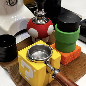 Shantou lincun coffee machine cloth powder press base storage universal support frame press powder seat handle 51 coffee utensils mario question mark base 51mm