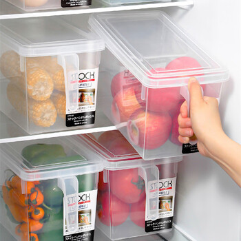 Refrigerator storage box fruit and vegetable sealed transparent fresh-keeping storage box plastic refrigerated storage freezer box aaa shoot one send six super large capacity