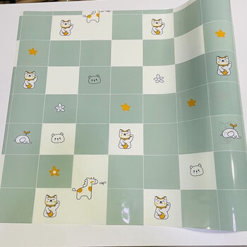 Ye yu tablecloth is waterproof, oil-proof, anti-scalding, no-wash plastic dining table mat, rectangular tablecloth for living room and tea room, table cover, order comes with patch, lucky cat, 60cm wide x 120cm long