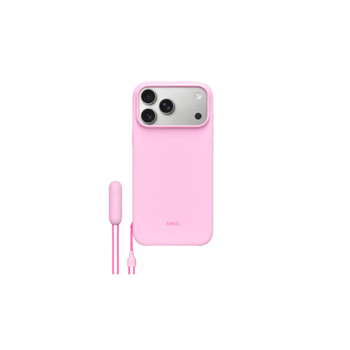 90% new beats iphone 17 pro max stand case (supports magsafe and camera control) - pebble pink