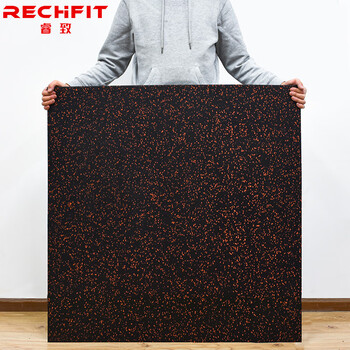 Rechfit gym rubber floor mats, shock-absorbing, soundproofing, anti-slip, anti-smashing, cushioning floor fitness floor mats, sports floor rubber