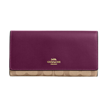 Coach trifold wallet 20 classic presbyopia flip snap card slot long coin purse small basic pack (bag + dust bag)