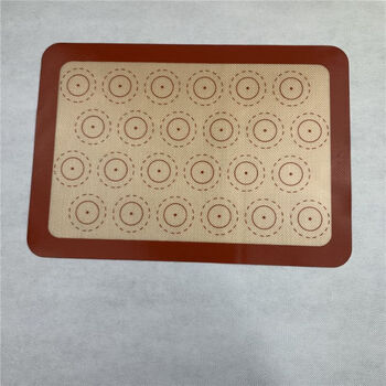 Platinum heat-resistant silicone baking mat, non-stick macaron baking mat, 420*295mm fiberglass baking mat, 420*295mm red edge