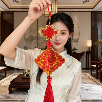 Laojieyuan ping an blessing bead embroidery 2026 new car pendant homemade cross stitch pendant access ping an fu small jewelry (full beads) precision printing (not embroidered)