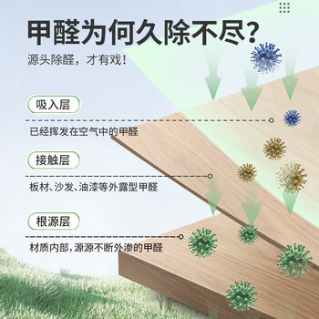 Shantou lincun formaldehyde scavenger nano-aldehyde effect photocatalyst removes formaldehyde odor spray artifact new house move-in real formaldehyde remover 50 500l* bottle | green + white value pack