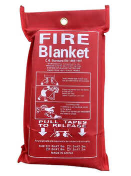 Marine fire blanket household fire blanket 1.2*1.8 meters ship kitchen fire blanket fiberglass fire certification