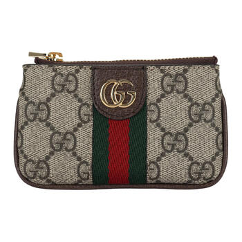Gucci (gucci) ophidia presbyopia logo striped web pendant canvas with leather trimming coin purse key bag men's basic outfit (bag + dust bag)