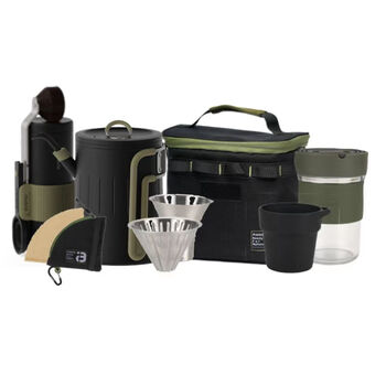 Awada outdoor hand-brewed coffee pot grinder tea and coffee dual-purpose stainless steel teapot sharing set hand-brewed coffee sharing set pro includes grinding