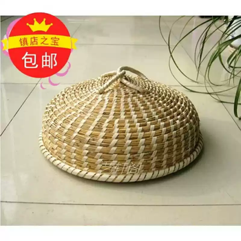 Yusenyi handmade straw pot lids, reed steamer lids, iron pots, aluminum pots, various rice cookers, large steamers, household straw hat straw pot lids, off-white, 19 cm without edges