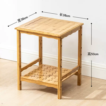 Yusenyi reinforced bamboo drinking water rack low frame large bucket medical stone bucket water storage rack insulation bucket kettle rack a style original color (desktop reinforcement) 38x36x48