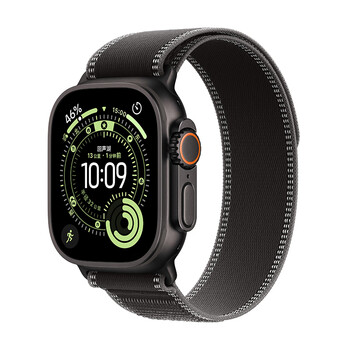 Apple/apple watch ultra3 smart watch honeycomb model 49mm black titanium case black with charcoal trail loop strap m/l