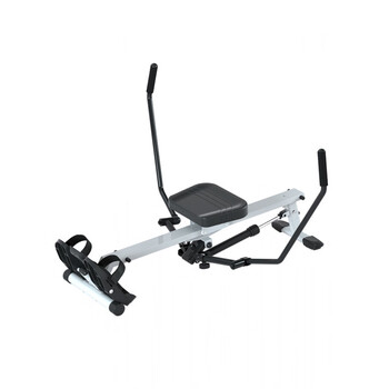 Mi xiaomijiao rowing machine home super fat-burning simulated sculls hydraulic silent rowing machine fitness equipment silver large load-bearing 12 levels of resistance
