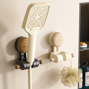 Shantou lincun suction cup shower rack bracket no punch shower head children's suction cup bathroom fixed artifact rain shower hook 2 pack mixed color adjustable angle/strong load bearing