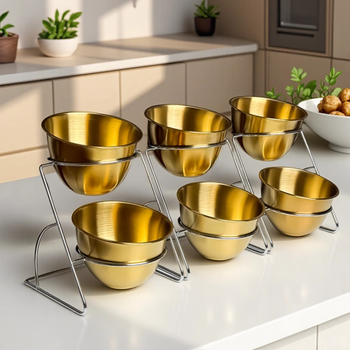 Nn hotel utensils buffet snack table shelf hot pot restaurant side dish display box spicy hot pot container commercial seasoning two-layer set of three sets