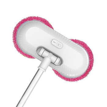 Fully automatic electric intelligent high-altitude window cleaning glass cleaning double wiping robot telescopic pole long arm pole cleaner double wiping head mobile cleaning machine - pink