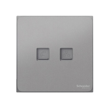 Schneider haocheng series nebula gray double door phone with protection category 5e information socket a3t32tdrj5_cg_c1 telephone category 5e information socket haocheng nebula gray