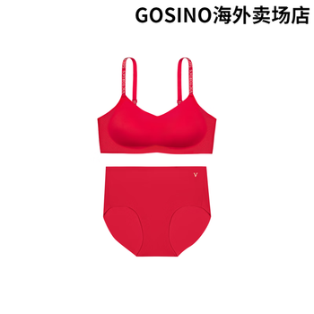 Victoria's secret (victoria's secret) yang mi's same style jelly strips with cool anti-gravity max big breast slimming backless underwear set underwear for women summer 86q4 red xs m dd+m (80dd)
