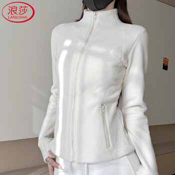 Langsha austrian velvet jacket for women winter 2025 new style plus velvet warm stand-up collar sweatshirt jacket lining fleece top