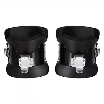 Suspended pull-up boots anti-gravity inversion boots fitness suspended spine posture safety locking foot overshoes upside down black
