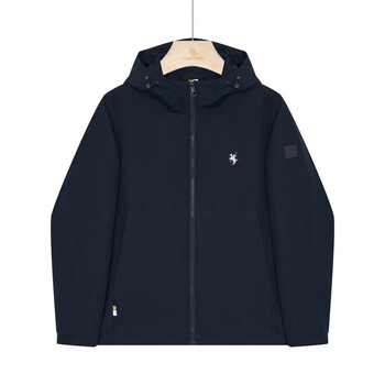 Paulo pedro counter same style men's outdoor sports windproof warm velvet hooded jacket shecu00270 navy blue l (175) 110-140 catties