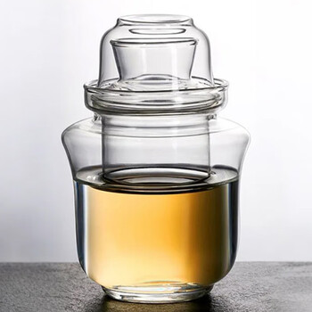 Yupinjia wine warmer set, wine vat, household old-fashioned hot pot, warm yellow wine and white wine wine set, wine divider, small wine cup, about 4 taels of wine, wine warmer 200ml