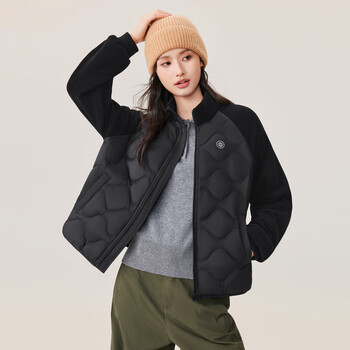 Flying in the snow 2025 autumn new women's gourd pattern splicing lightweight down jacket fashionable and versatile casual outdoor jacket