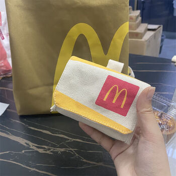 Ye yu's homemade mcdonald's coin purse, multi-purpose portable small square bag, mcdonald's storage bag