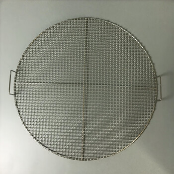 Sailotou korean stainless steel barbecue mesh round with handle household barbecue fish splint piece camel 65cm silk 2 points 5 pairs of handles