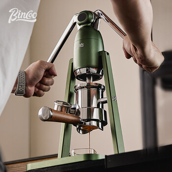 Bincoo star s3 hand-pressed espresso coffee machine unplugged double lever manual variable pressure espresso extractor olive green hand-pressed coffee machine