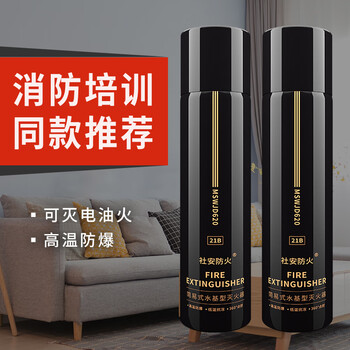 Social security vehicle-mounted fire extinguisher household water-based national fire certification automotive genuine high-temperature-resistant explosion-proof water extinguisher bottle 620ml water-based 2025 new powerful water-based-1 bottle