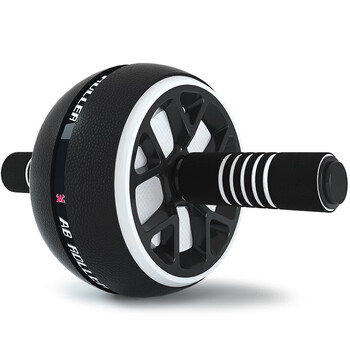 Complete and strong abdominal wheel for men, abdominal abuse and curling, abdominal exercise and fitness equipment, household abdominal muscle wheel for girls, abdominal exercise tool, black and white abdominal wheel / free thickened kneeling mat