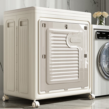 Jeko&jeko storage box foldable household large-capacity covered storage box bedroom clothing quilt plastic organizer box storage box gray folding clamshell storage box special capacity with pulleys