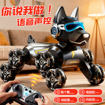 Science monster voice robot dog remote control car children's toy boy transformation robot 3-6-10th birthday new year gift