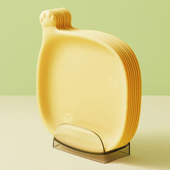 Qinkai bone dishes home dish bone dishes fruit plate high-looking table garbage dishes snack bone dishes cream yellow 1 pack