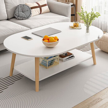Boundary line coffee table simple double-layer tea table small apartment living room creative coffee table side tea table tea table small table
