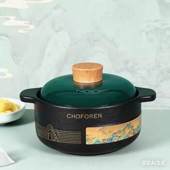 Mrs. chef's casserole soup for 3-4 people qianli jiangshan series soup pot stew pot household gas stove electric ceramic stove qianli jiangshan 2.8l