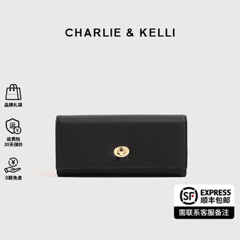 Charlie&kelli ck brand bag women's bag long leather texture clutch bag women's 2026 new wallet black practical birthday gift for girlfriend and wife