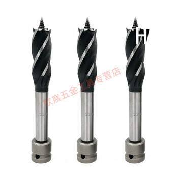 Fengxi electric wrench 18-turn woodworking 2 twist template drill bit high-speed steel 22 special electric wrench plus four-slot four-edged self-tapping drill 20mm sharp type