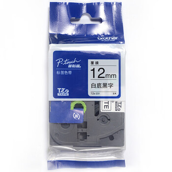 Brother label printing consumables tze-231 white background/black text industrial label printer ribbon original consumables 12mm