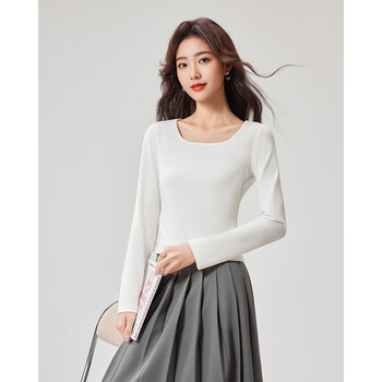 Ief/aiyifu 2025 new autumn fashion versatile basic women's base layer tops