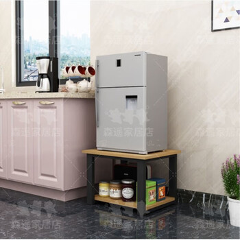 Jiaojing washing machine raised base cabinet with drawer refrigerator shelf base padding double door machine heightening shelf small refrigerator heightening length 50 width 40 height 50 light walnut + black shelf