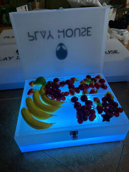Acrylic led light-emitting snack plate platter bar ktv special fruit plate rack creative four-six grid fruit plate fruit box no. 1