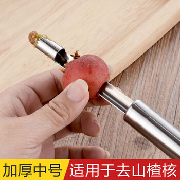 Miehone household multi-functional red date core removal tool stainless steel hawthorn apple seed removal tool fruit core corer remover 1 piece to remove hawthorn/large red date core 1.0cm