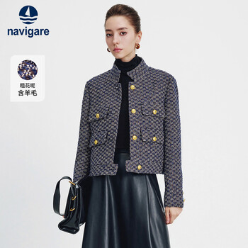 Navikel italian dinghy women's 25-year new tweed coat short style jacket 2341405502