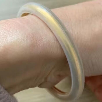 Bracelet protective cover new jewelry accessories transparent imported silicone bracelet anti-bump protection bracelet anti-collision invisible anti-bump high-end protective film transparent anti-scratch gold bracelet jade gold bracelet 55 ring mouth bracelet thickness 0.5 cm