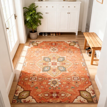 Orens american retro living room carpet coffee table blanket light luxury simple home cloakroom carpet bedroom carpet bedside blanket red rome 120cm*80cm crystal velvet