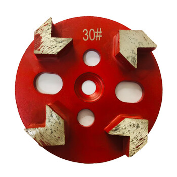 Wen yijia old epoxy floor arrow tooth grinding block diamond blade grinder sharp grinding disc concrete alloy grinding head 16 5 hole arrow teeth 30 mesh (wear-resistant type) 1 piece