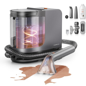 Uwant portable fabric cleaning machine with steam heating 18kpa strong suction carpet cleaner with 4 cleaning tools and solutions suitable for pets, cars, etc.