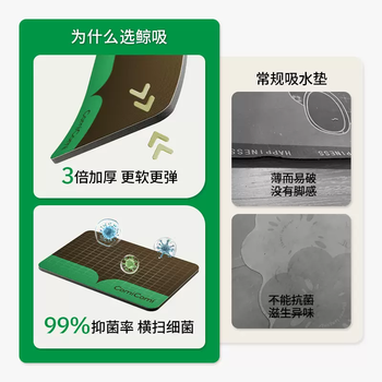 Yusenyi water-absorbing whale tata non-slip comicomi quick-drying mat bathroom floor mat genuine cartoon authorized bathroom sucking capybara (why choose whale sucking) 4060cm